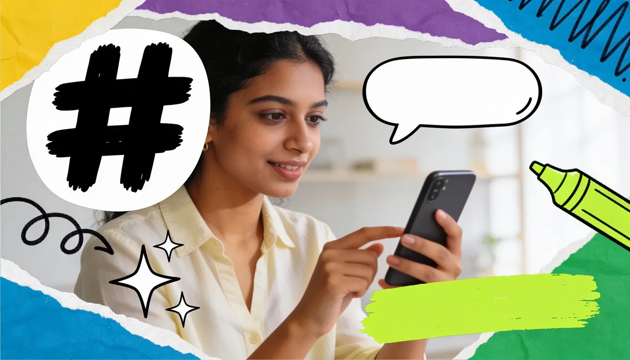 Hashtag finder — everyclik feature illustration